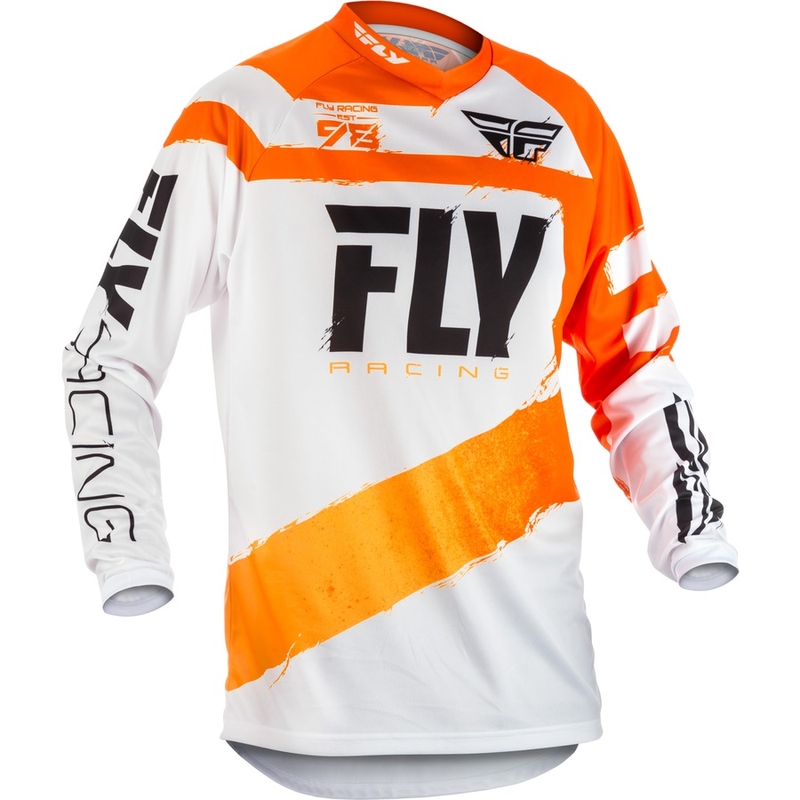 FLY Racing F-16 2018 Motocross Jersey - USA narancs-fehér
