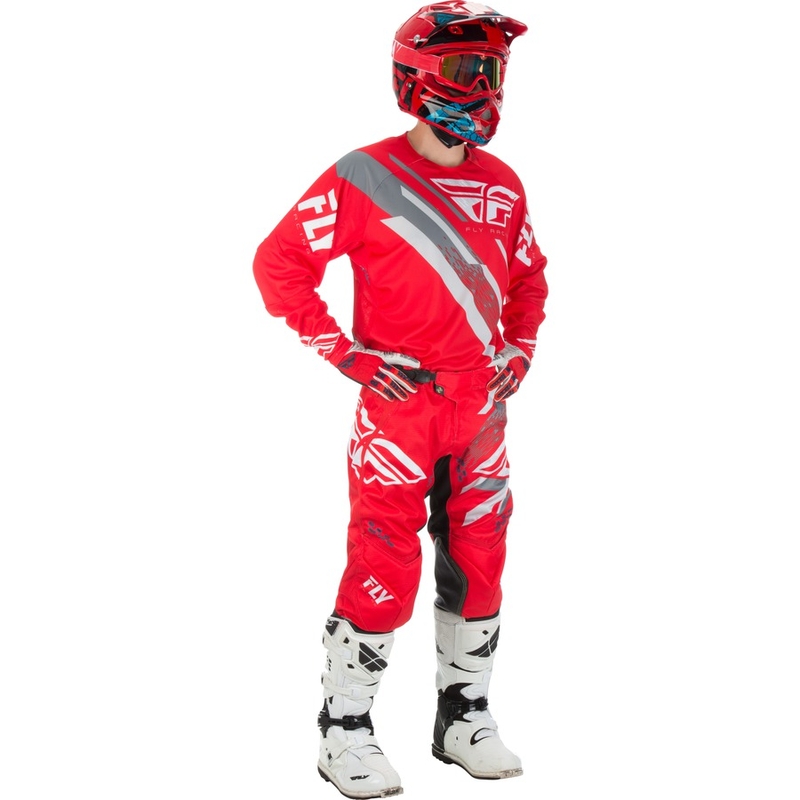 Motocross Jersey FLY Racing EVO 2018 - USA piros-szürke-fehér
