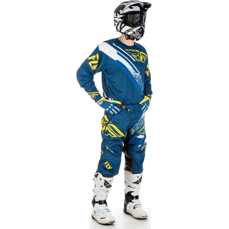 Motocross Jersey FLY Racing EVO 2018 - USA kék-sárga-fehér