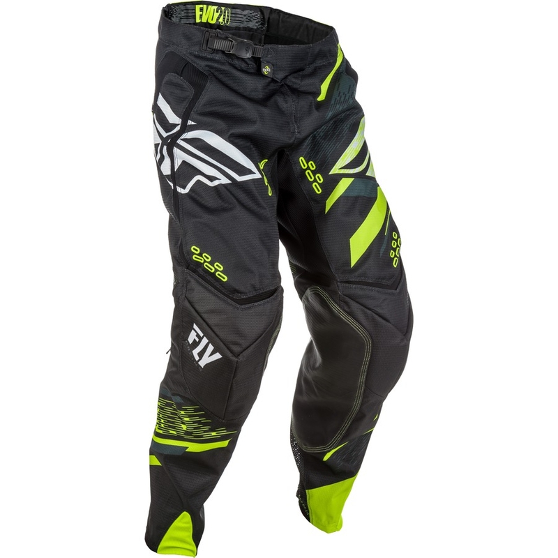 Motocross Pants FLY Racing EVO 2018 - USA fekete-fehér-fluo sárga