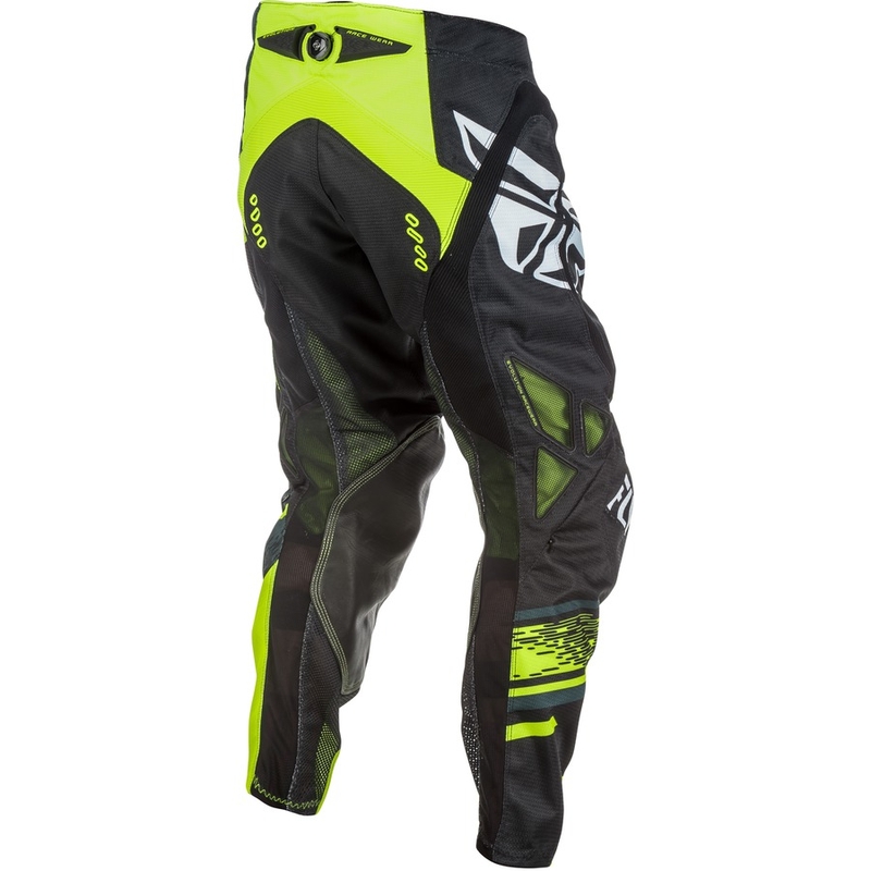 Motocross Pants FLY Racing EVO 2018 - USA fekete-fehér-fluo sárga