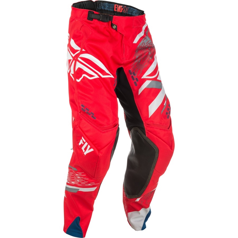Motocross Pants FLY Racing EVO 2018 - USA piros-szürke-fehér