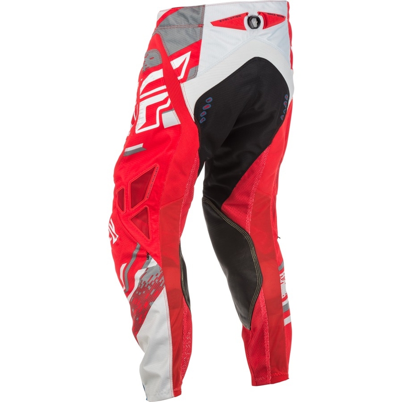 Motocross Pants FLY Racing EVO 2018 - USA piros-szürke-fehér
