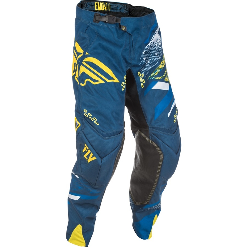Motocross Pants FLY Racing EVO 2018 - USA kék-sárga-fehér