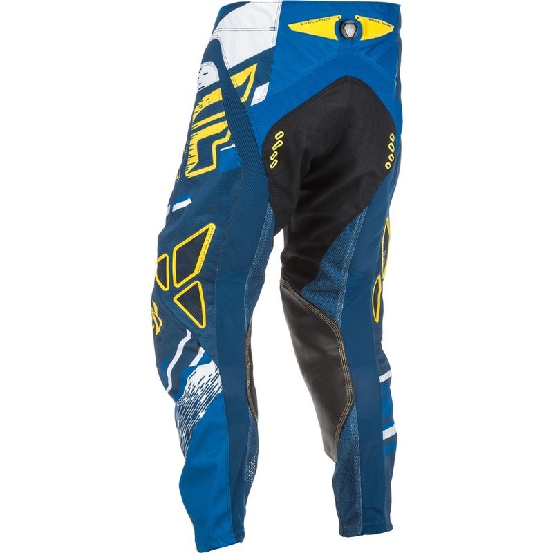 Motocross Pants FLY Racing EVO 2018 - USA kék-sárga-fehér
