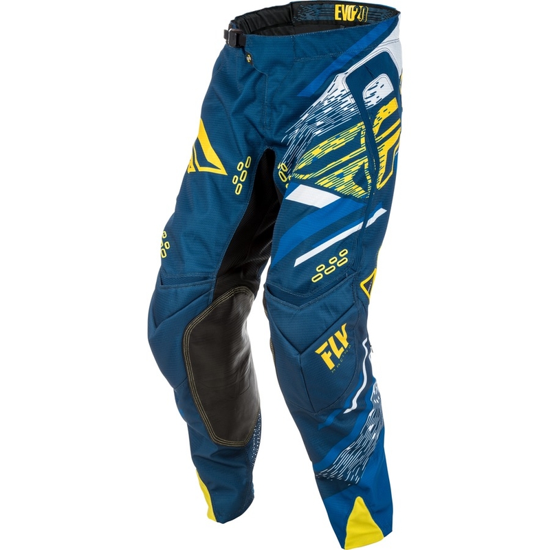 Motocross Pants FLY Racing EVO 2018 - USA kék-sárga-fehér