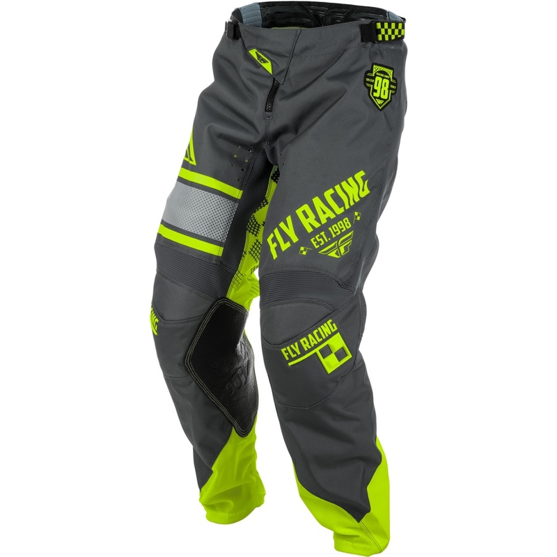 Motocross Pants FLY Racing Kinetic ERA 2018 - USA szürke fluo sárga akció kiárusítás