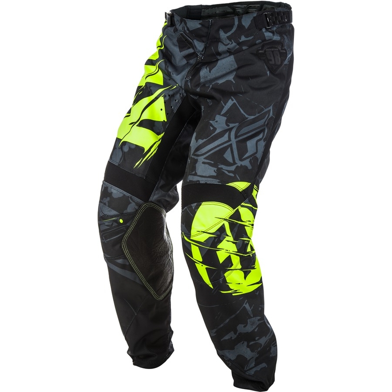 Motocross Pants FLY Racing Kinetic OUTLAW 2018 - USA fekete-fluo sárga