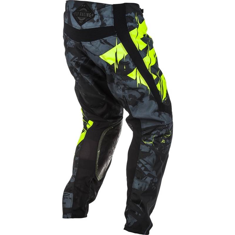 Motocross Pants FLY Racing Kinetic OUTLAW 2018 - USA fekete-fluo sárga