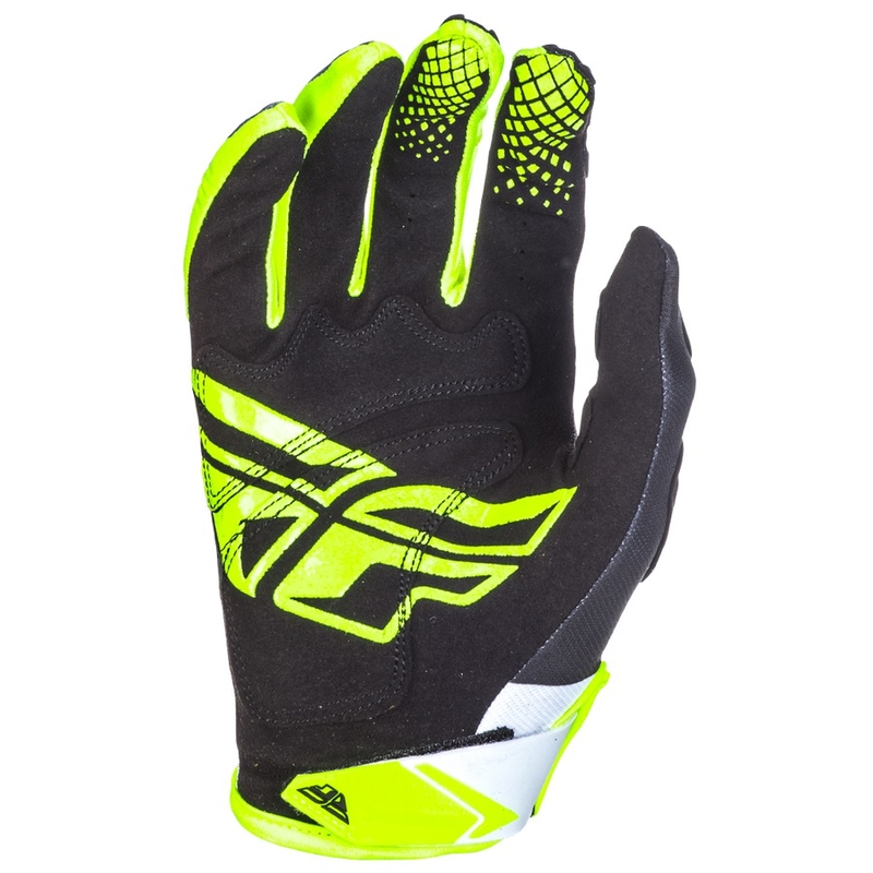 Motocross Gloves FLY Racing Kinetic 2018 - USA fekete-fehér-fluo sárga