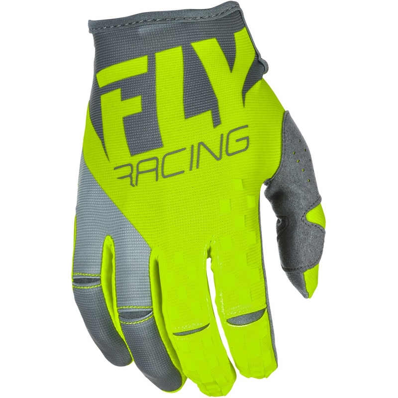 Motocross Gloves FLY Racing Kinetic 2018 - USA szürke fluo sárga