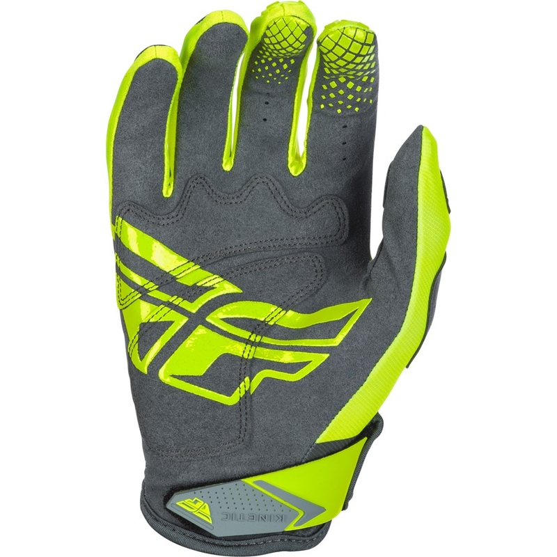 Motocross Gloves FLY Racing Kinetic 2018 - USA szürke fluo sárga