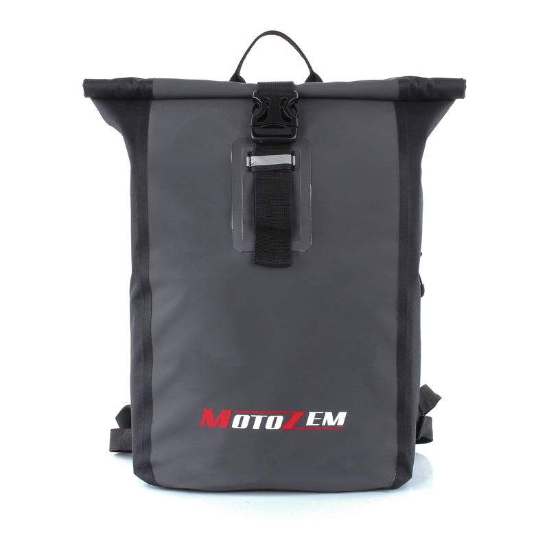 MotoZem vízálló hátizsák fekete-szürke