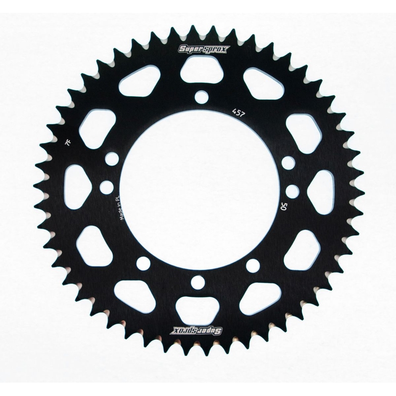 Rear ALU sprocket SUPERSPROX fekete 50 fogak,420
