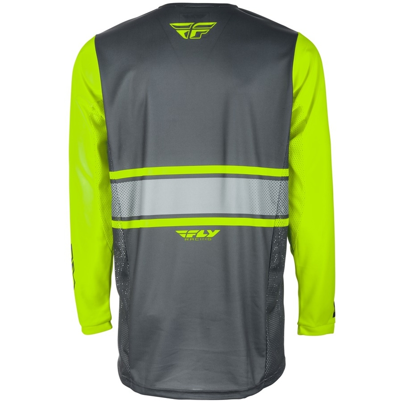 Kids Motocross Jersey FLY Racing Kinetic ERA 2018 - USA szürke fluo sárga