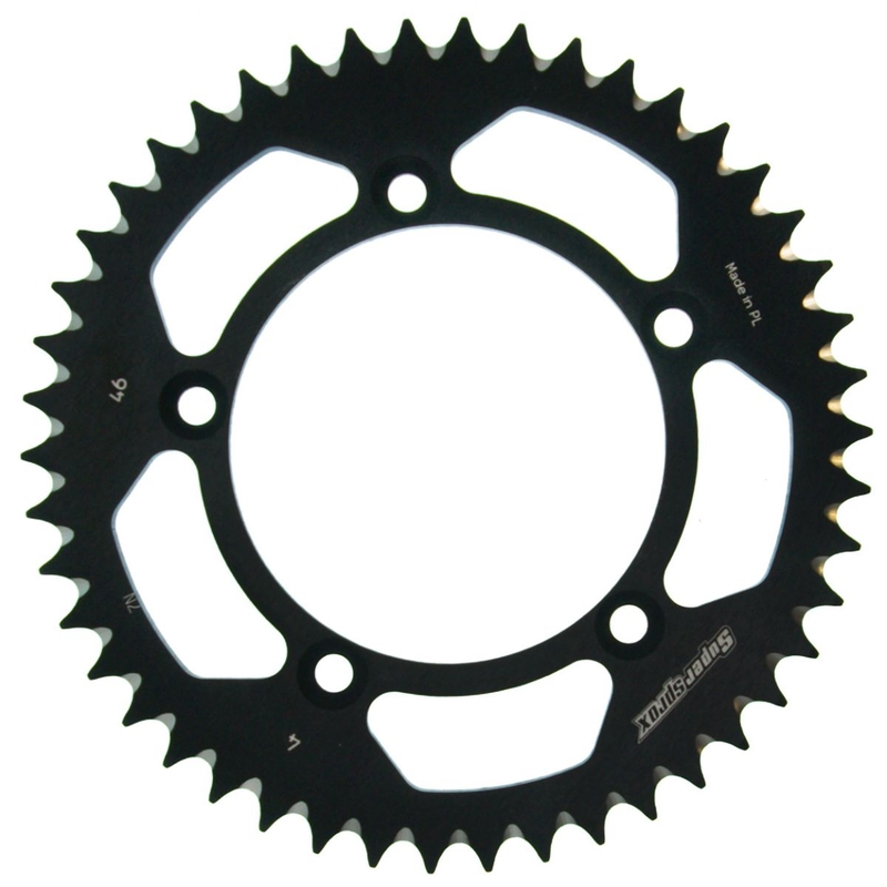 Rear ALU sprocket SUPERSPROX fekete 46 fogak,420