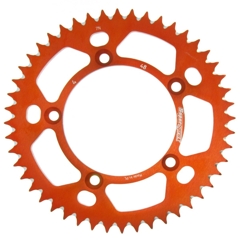 Rear ALU sprocket SUPERSPROX narancssárga 48 fogak,420