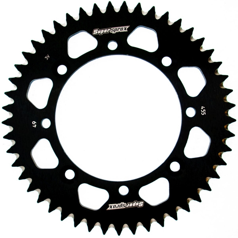 Rear ALU sprocket SUPERSPROX fekete 49 fogak,420
