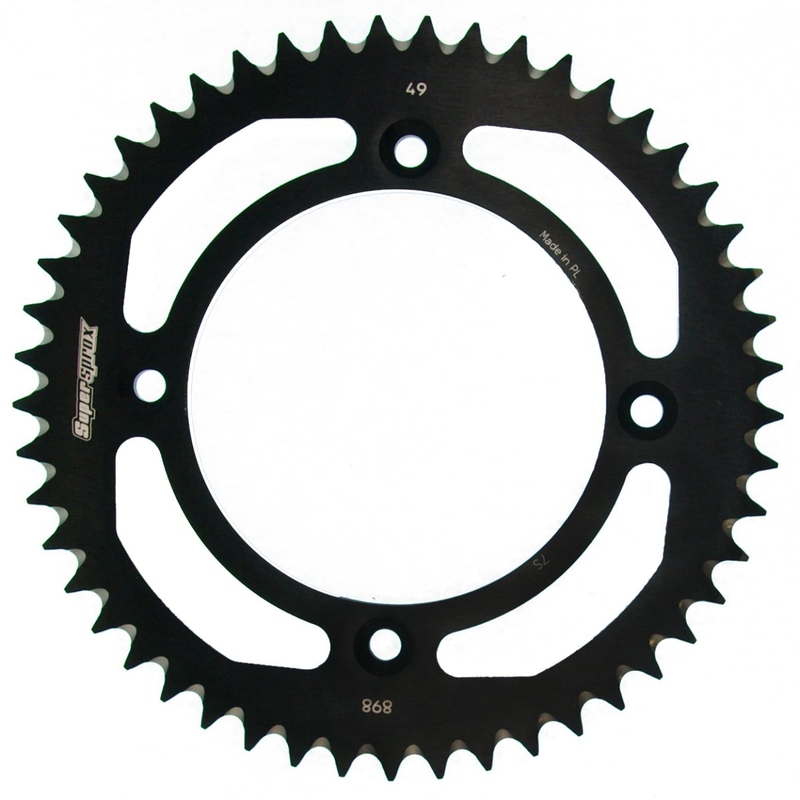 Rear ALU sprocket SUPERSPROX fekete 49 fogak,428