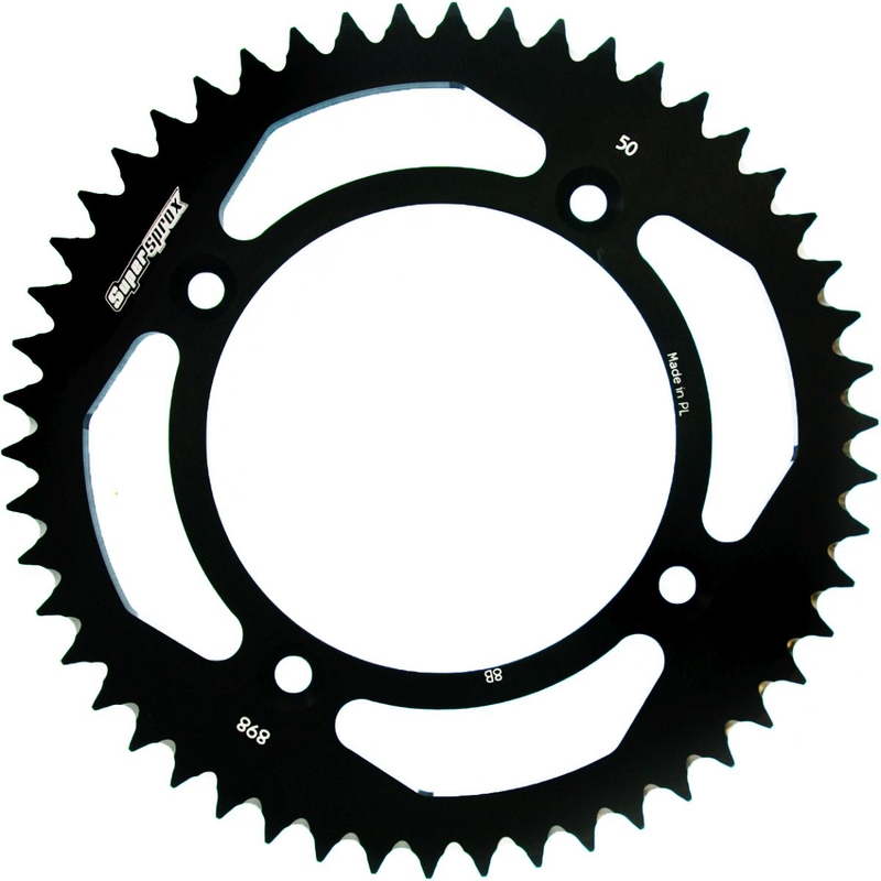 Rear ALU sprocket SUPERSPROX fekete 50 fogak,428