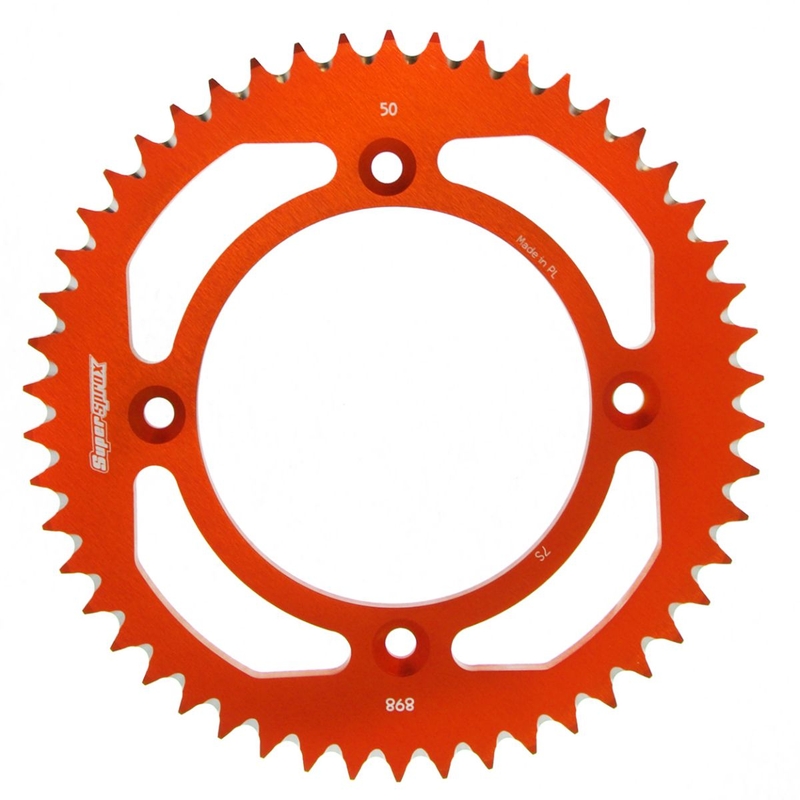 Rear ALU sprocket SUPERSPROX narancssárga 50 fogak,428