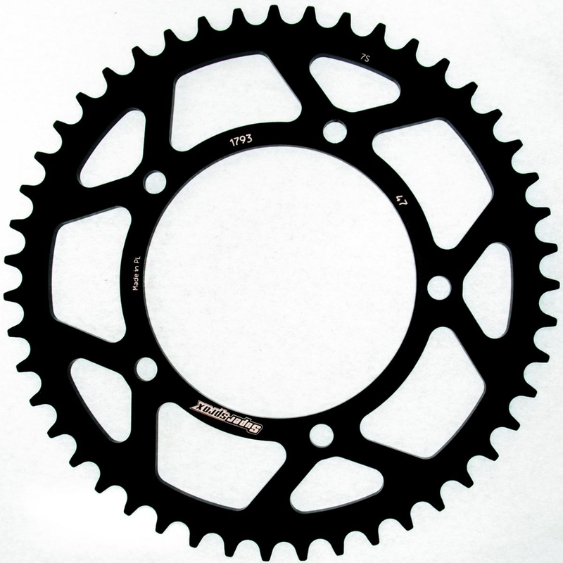 Rear ALU sprocket SUPERSPROX fekete 47 fogak,520