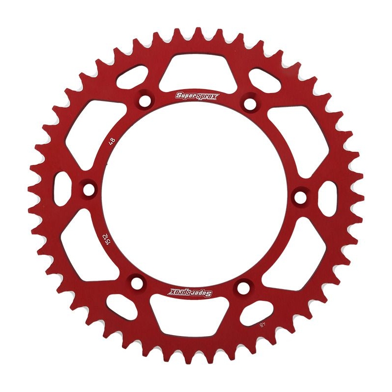 Rear ALU sprocket SUPERSPROX piros 48 fogak,520