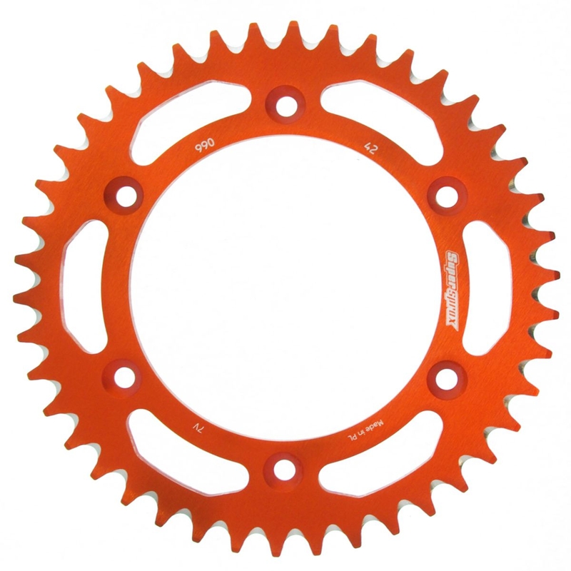 Rear ALU sprocket SUPERSPROX narancssárga 42 fogak,520