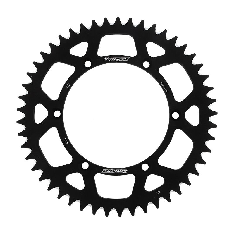Rear ALU sprocket SUPERSPROX fekete 49 fogak,520