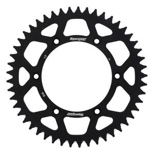 Rear ALU sprocket SUPERSPROX RAL-808:49-BLK fekete 49 fogak,520