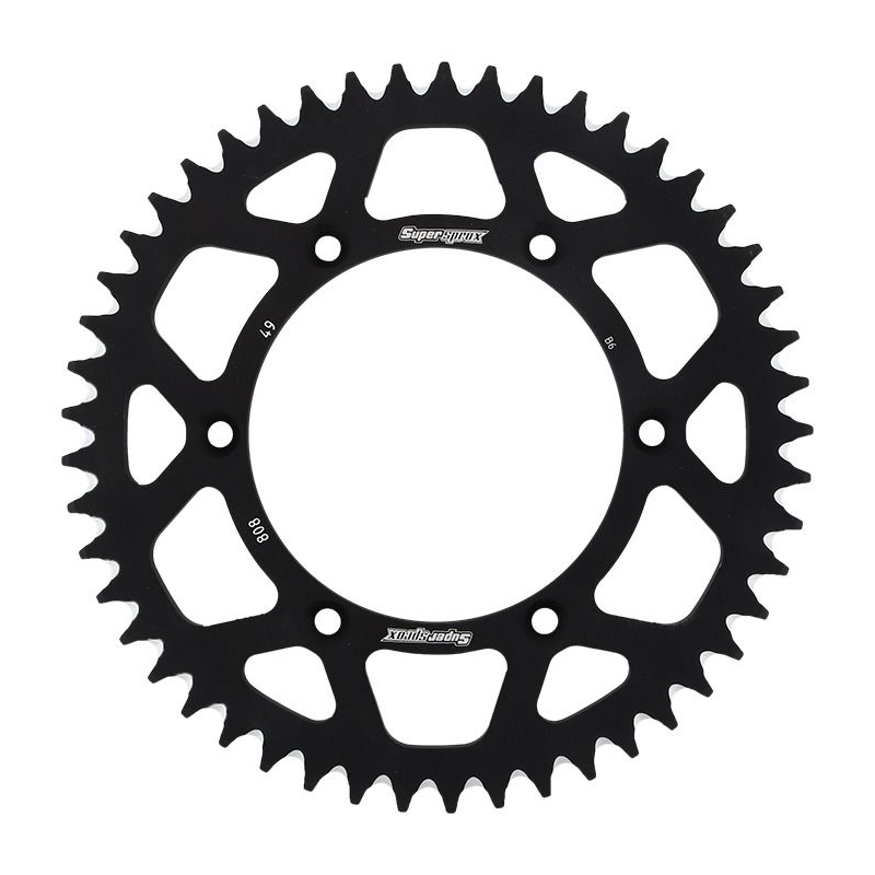 Rear ALU sprocket SUPERSPROX fekete 49 fogak,520