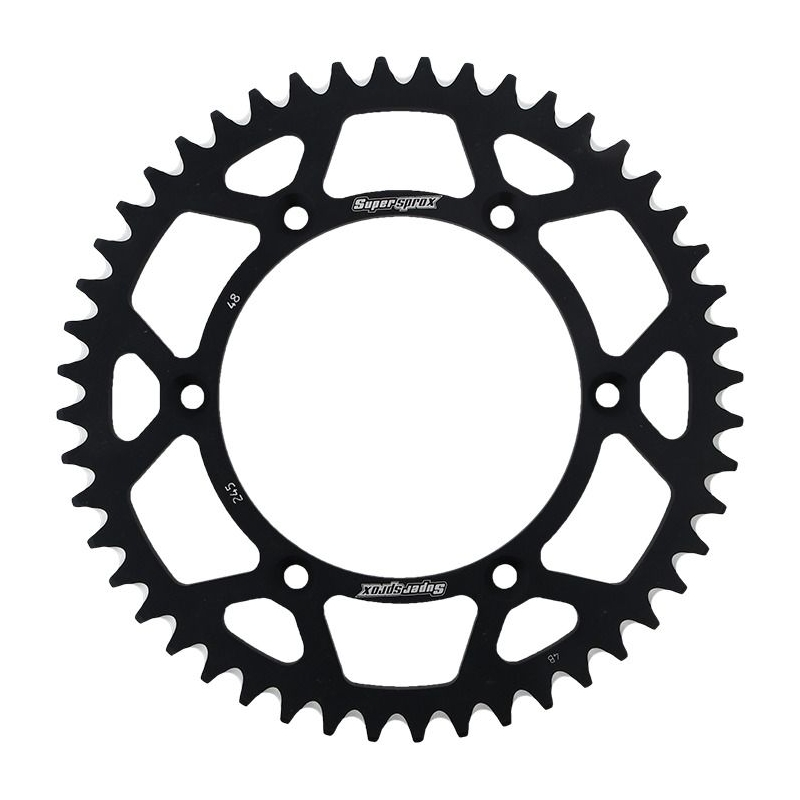 Rear ALU sprocket SUPERSPROX fekete 48 fogak,520