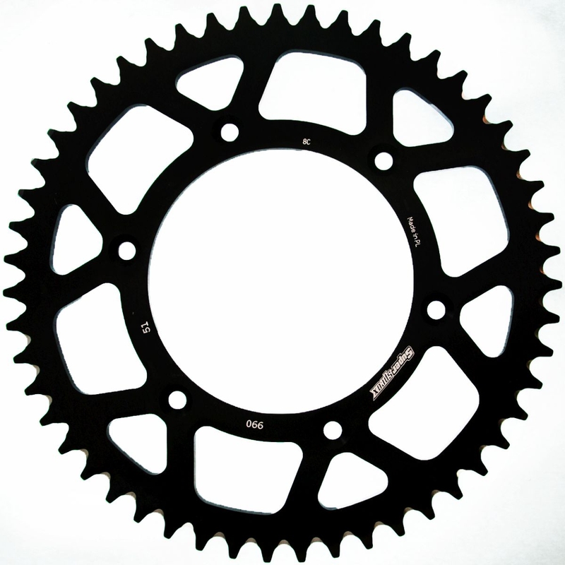 Rear ALU sprocket SUPERSPROX fekete 51 fogak,520
