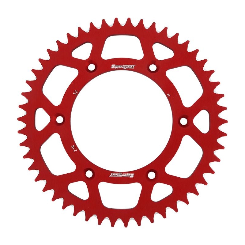 Rear ALU sprocket SUPERSPROX piros 50 fogak,520