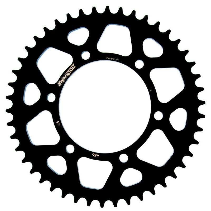 Rear ALU sprocket SUPERSPROX fekete 46 fogak,520