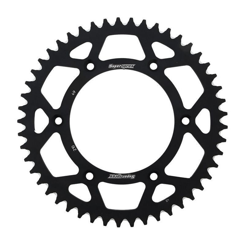 Rear ALU sprocket SUPERSPROX fekete 49 fogak,520