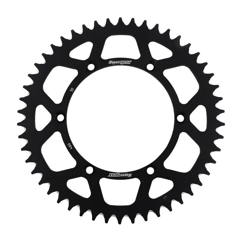 Rear ALU sprocket SUPERSPROX fekete 50 fogak,520
