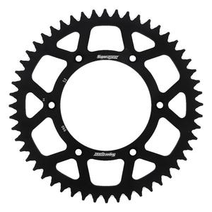 Rear ALU sprocket SUPERSPROX RAL-990:52-BLK fekete 52 fogak,520