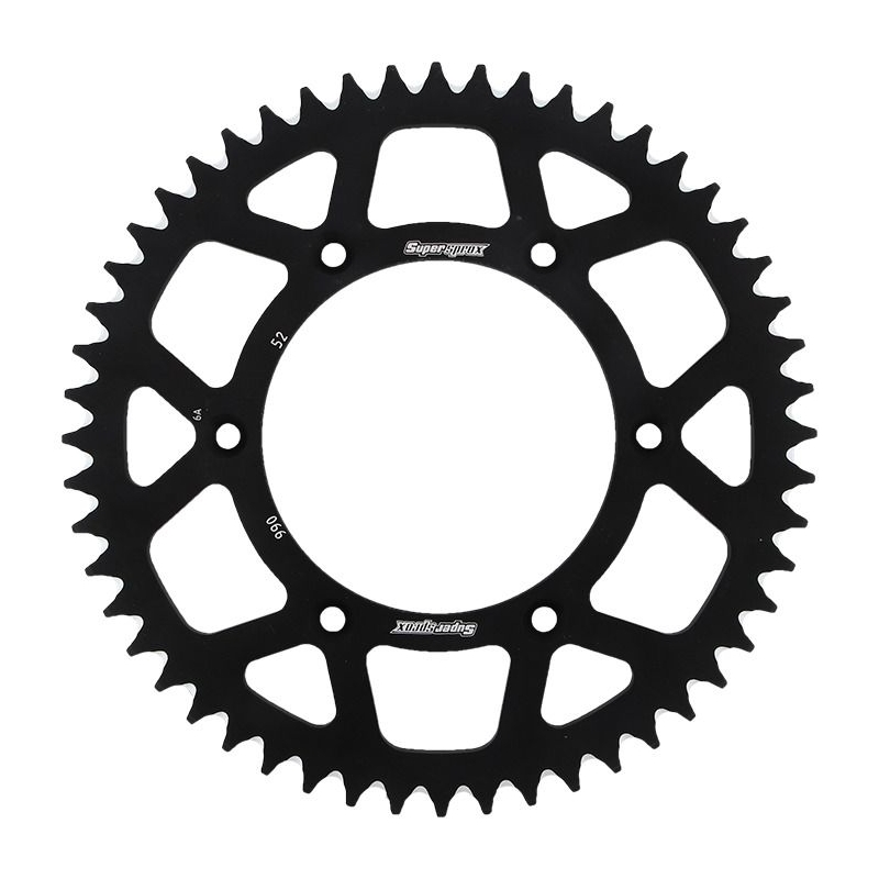 Rear ALU sprocket SUPERSPROX fekete 52 fogak,520