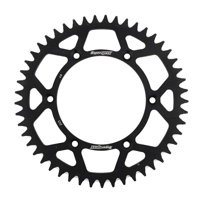 Rear ALU sprocket SUPERSPROX fekete 49 fogak,520