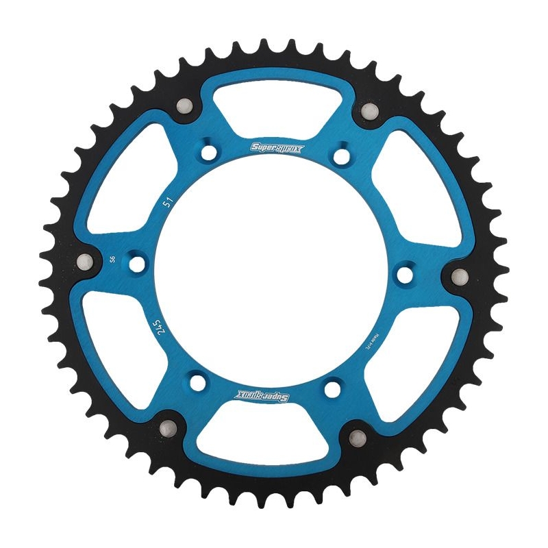 Rear sprocket SUPERSPROX STEALTH kék 51 fogak,520