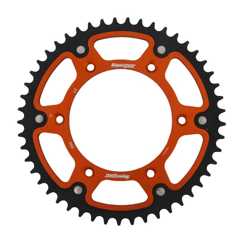 Rear sprocket SUPERSPROX STEALTH narancssárga 49 fogak,520