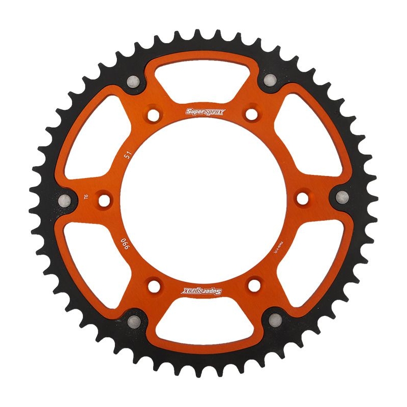 Rear sprocket SUPERSPROX STEALTH narancssárga 51 fogak,520