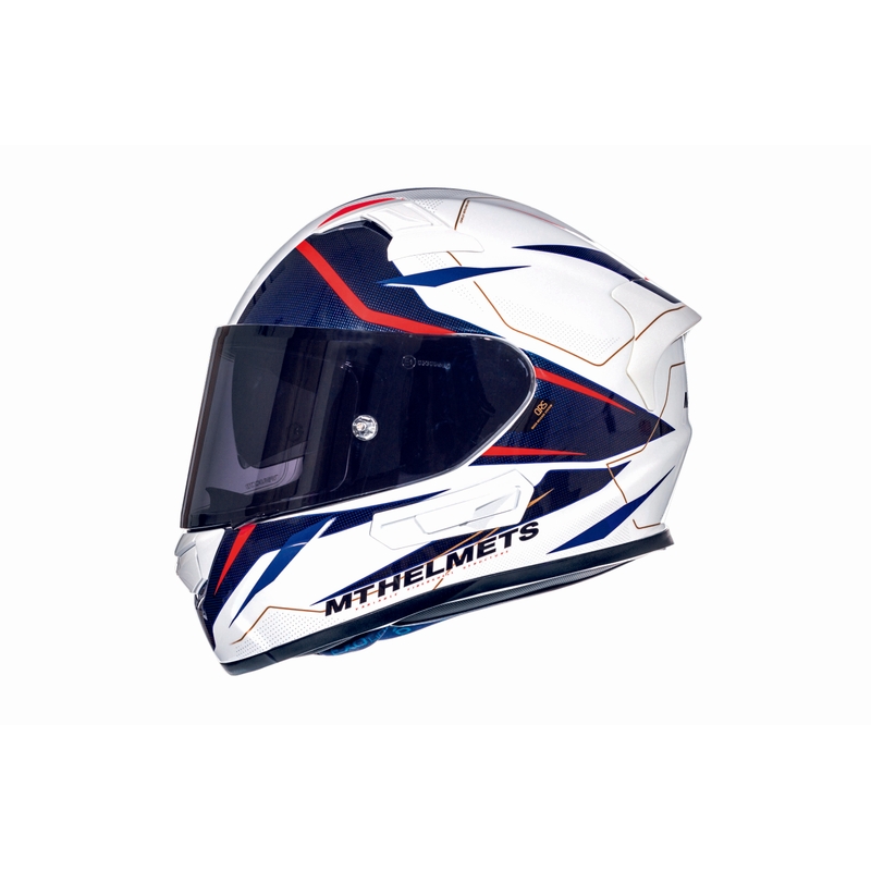 Integrált motoros sisak MT Kre Intrepid SV fehér fluo piros