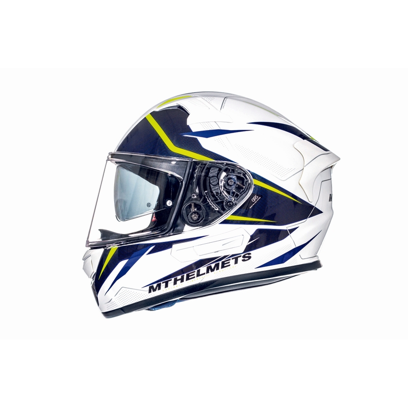 Integrált motoros sisak MT Kre Intrepid SV fehér fluo sárga