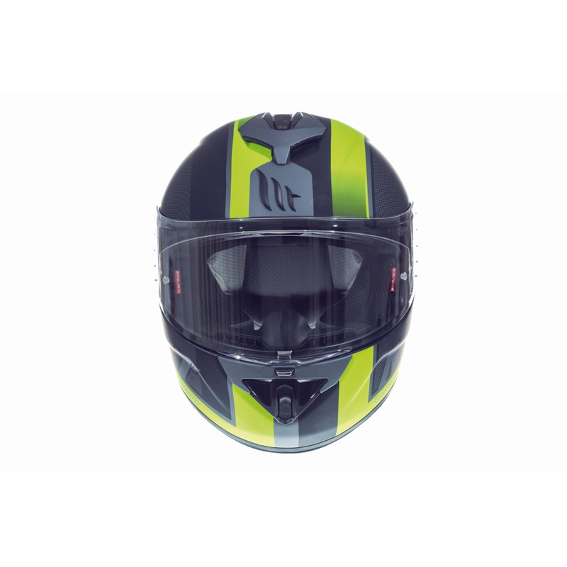 Integrált motorkerékpár sisak MT Rapide Előzi meg a fekete matt-fluo sárga