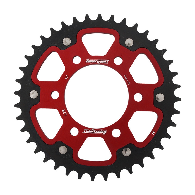Csillagkerék SUPERSPROX STEALTH piros 40 fogak,520