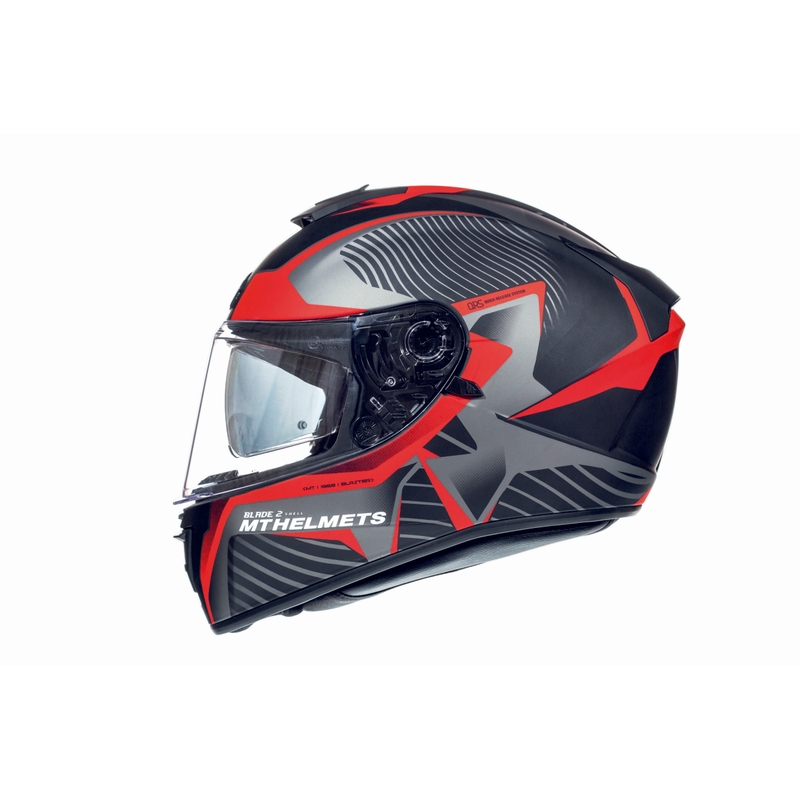 Integrált motoros sisak MT Blade 2 SV Blaster fekete matt - piros