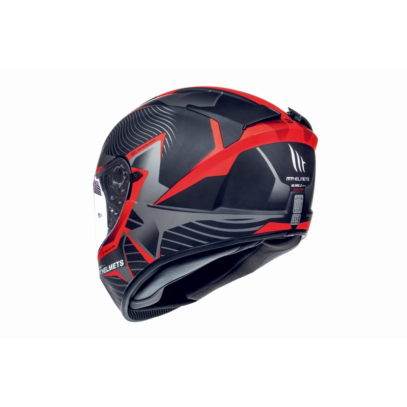 Integrált motoros sisak MT Blade 2 SV Blaster fekete matt - piros
