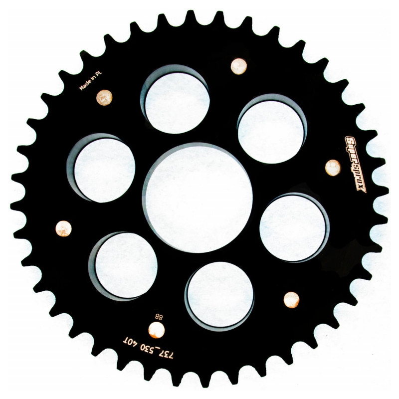 Rear sprocket STEALTH with alloy disc SUPERSPROX STEALTH with alloy disc fekete 40 fogak,520